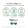 Migraine Relief Fit-Over Glasses by MigraLens | Medium Size | Outdoors and Computer Screens | Unisex | Green Lenses