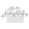 Women's Crystal Bride Sea Star with Pearl Wedding Hair Comb Hair Accessories Art Deco Bridal Side Combs Headpiece for Women, Brides Hair Accessories / Gift Box