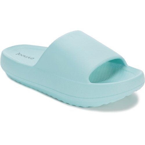 Joomra Shower Slippers for Women Massage Foam Pillow House Shower Bath Bathroom Home Platform Sandals Cloud Cushion Slipers Slides for Ladies Female Arch Support Sandles Light Blue 39-40
