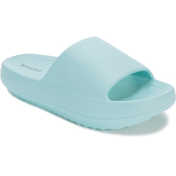 Joomra Shower Slippers for Women Massage Foam Pillow House Shower Bath Bathroom Home Platform Sandals Cloud Cushion Slipers Slides for Ladies Female Arch Support Sandles Light Blue 39-40