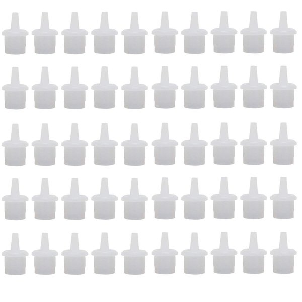 50Pcs Eyelash Glue Bottle Replacement Nozzle Caps Lash Glue Bottle Replacement Plug Mouth Tips for Home or Beauty Salon Eyelash Extension Tool