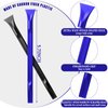 6 Pieces Non-scratch Plastic Scraper Tool Carbon Fiber Plastic Scraper Multi-purpose Cleaning Scraper Tool for Cleaning Small and Narrow Spaces, Glass, Label, Stickers, Paint, Food, Etc.(Blue, Black)