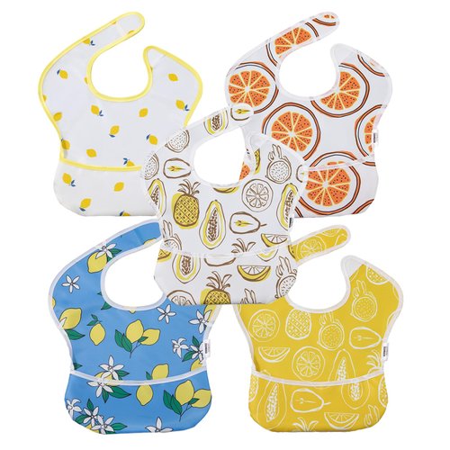 Soarwg Kids Bibs, Baby Bibs, Baby Bibs for Boy and Girl, Great Travel Baby Bibs for Eating, Mess Proof Bibs for Baby Unisex, Toddler Feeding Bibs, 5 Pack
