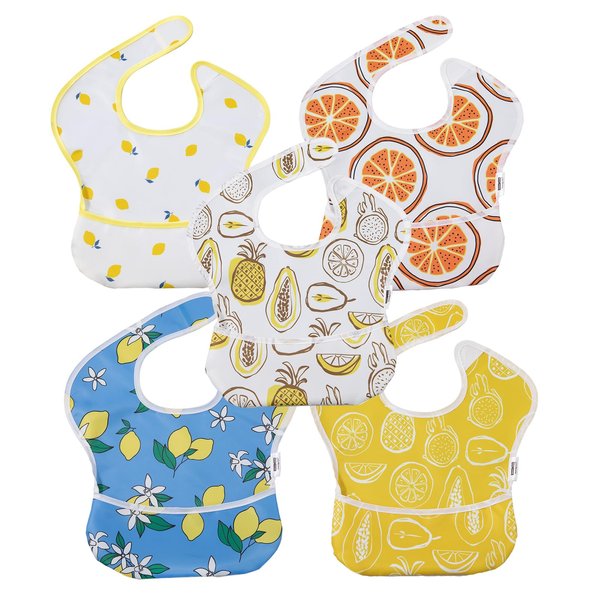 Soarwg Kids Bibs, Baby Bibs, Baby Bibs for Boy and Girl, Great Travel Baby Bibs for Eating, Mess Proof Bibs for Baby Unisex, Toddler Feeding Bibs, 5 Pack