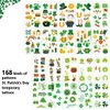 168 PCS St Patricks Day Tattoos Stickers Shamrock Tattoos Temporary Stickers Irish Tattoos Stickers for St. Patricks Day Parade Party Favors Decorations