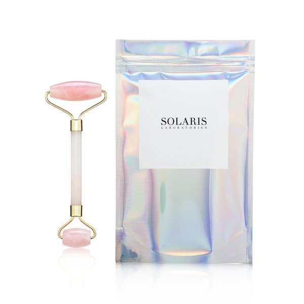 Rose Quartz Facial Roller - Premium Quality by Solaris NY