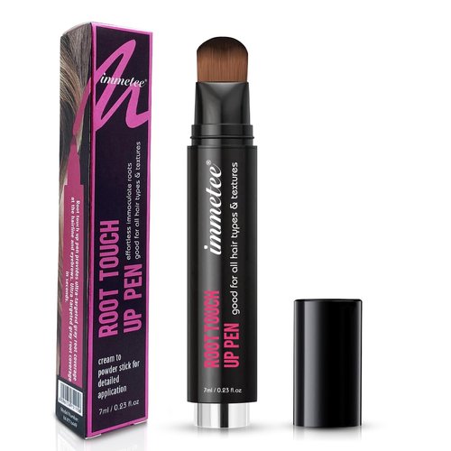 immetee Hair Root Touch Up Pen - Instant Gray Hair Coverage and Hairline Concealer Brush. 7ml/0.23fl oz (Dark Yellow)