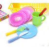 PowerTRC Kids Pretend Play Dishes Playset, Durable Kitchen Toys and Tea Set for Children, Wash and Dry Tea Playset with Dish Rack and Accessories (27 Pieces)