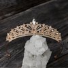 SWEETV Wedding Tiara Princess Crown Rhinestone Tiaras for Women and Girls, Rhinestone Bridal Princess Tiara Jewelry Headpieces for Bridal,Birthday,Party Costume Hair Accessories,Rose Gold