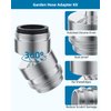 Faucet to Garden Hose Adapter Kit, Sink Hose Attachment Faucet Adapter to Garden Hose 360-degree Swivel with Removable Faucet Aerator Garden Hose Sink Adapter Including Female Adapter- Chrome Finished