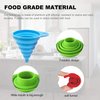 Funnels for Filling Bottles, Kitchen Funnel, Funnels for Kitchen Use, Food Grade Silicone Collapsible Funnel, Liquid, Powder Transfer (3 Pack)