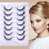 SQYlashes Cat Eye Natural Lashes Wispy False Eyelashes Short Fluffy Fake Lashes - 7 Pairs, ZG55