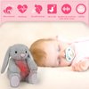 DEARBABY Baby Soother Cry Activated Sensor Toys,Heartbeat Bunny for Babies,Plush Stuffed Animal for Newborn Infants,Baby Toy Vibrating with Mom’s Heartbeat, for Girls and Boys