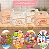 MIKIMIQI 12 PCS Boho Rainbow Party Decorations, Bohemian Rainbow Baby Shower Party Supplies Boxes Rainbow Party Decorations Birthday Party Favors Box Party Gift Bags for Boys Girls
