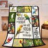 Parrot Blanket Soft Cozy Parrot Bird Throw Blanket Gift for Women Girls Super Plush Warm Parrot Stuff Lightweight Fleece Flannel Gift Blankets for Kids Adults 50"X40"