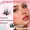 MLEN DIARY Self Adhesive Lash Clusters DIY Eyelash Extensions D Curl Natural 30Pcs Self Adhesive Cluster Lashes 10-14MM No Glue Individual Lashes Self Application at Home