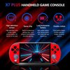Upgraded New 128Bit 5.1 Inch X7 Plus 128Bit 8GB Memory Retro Portable Handheld Video Game Console HD Screen 10000 Games Built-in (Red&Blue)