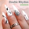 Double Rhythm 15ML Gel Nail Polish Pure Sheer Same Color Same Bottle Soak Off Gel Polish Art Manicure Salon DIY at Home Gifts for Girls Women (White-A1093)