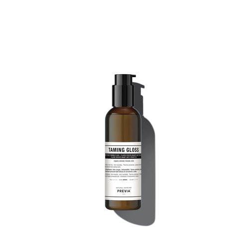 PREVIA Taming Gloss Anti-Frizz Hair Serum - Thermal Protection with Organic Almond Vegan - Moisturizing Formula for Smooth Shiny Hair – Heat Protectant Glossifying Serum for Frizzy Hair - 6.7 oz