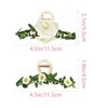 Yonchic 2-Piece Multiple Shapes Metal Hair Clips, Camellia Flower Hair Claws for Thin/Medium Thick Hair, Elegant Rose Barrettes Strong Hold Hair Clamps Non Slip Cute Fabric Hair Accessories