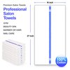 60 Premium Salon Towels – 100% Cotton 16 x 27 Inches – Absorbent Hand Towels for Gym, Beauty Spa, Barber or Hair and Nail Care – Bulk Wholesale Package for Hotels – Durable and Soft - Blue Stripe