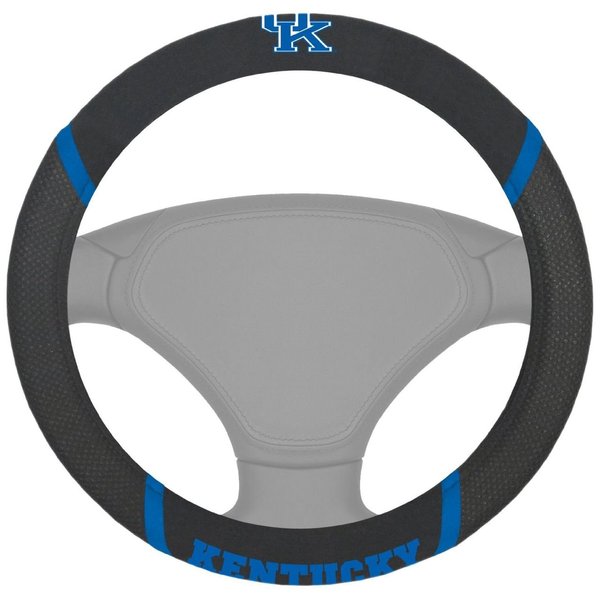 FANMATS 14816 Kentucky Wildcats Embroidered Steering Wheel Cover Black 15" x 15"