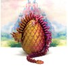13" 3D Printed Dragon with Dragon Egg, Articulated Dragon, Red Purple Gold Imperial Dragon, Dragon Fidget Toy, Home Office Decor Executive Desk Toy ID001-RPG