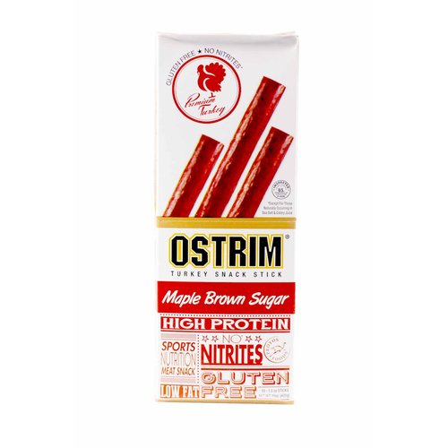 Ostrim Trky Mpl Brn Sug C Size 15z Ostrim Turkey Maple Brown Sugar Snack Stick Caddy