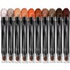 LUXAZA PRO 10PCS Eyeshadow Stick,Shimmer And Matte Brown Metallic Cream Eyeshadow Pencil Crayon with Smudge-proof & Waterproof,Eye Brightener Stick