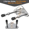 6 Packs Skateboard Wall Mount Aluminum Skateboard Hanger with Two Screw Holes for Display Skateboard Deck Storage Horizontal and Floats Vertically - Silver