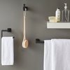 Pfister Venturi Towel Hook, Bathroom Towel Hook, Wall-Mounted, Screw-In, Matte Black Finish, BRHVNC0B