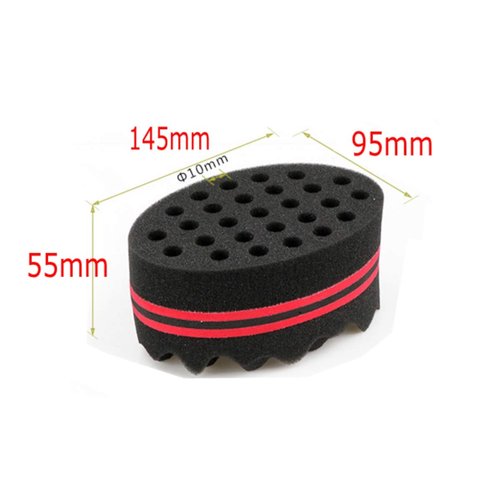 JZK 2 x Double side hair sponge brush twists sponge foam hair brush curl sponge brush for curls twist afro coil dreadlocks hair style