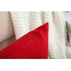 TangDepot Cotton Solid Throw Pillow Covers, 12" x 20" , Red