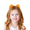 Twpribarn 2Pcs Cheer Bows Cheer Hair Bows Ponytail Holder Elastic Band Bows Hair Accessories for Ponytail Holder Bow Scrunchies School Sports Cheerleading Girls Softball Cheerleader Bows (Orange)