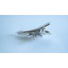 Generic Two small tiny silver star crystal alligator hair clips fine hair