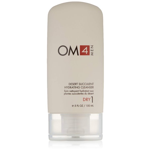 Organic Male OM4 Dry Step 1 - Desert Succulent Hydrating Cleanser, Cream based cleanser for men with dry and dehydrated skin