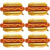 6PCS Hot Dog Balloon Food Themed Balloons, Hot Dog Decorations Balloons for Birthday, Baby Shower, Carnival, Fast Food Snacks BBQ Party Decorations