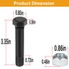 4 Pack 9/16"-18 x 3" Long Trailer Leaf Spring Shackle Bolts w/Lock Nuts, fit for 1-3/4” Wide Leaf Spring & Double Eye Leaf Springs, for 2,000lb and 3,500lb Axles