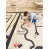 PlayTape Road Tape and Curves for Toy Cars - 1 Roll of 60 ft. x 2 in. Black Road + 1 Roll of 36 Curves