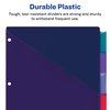 Avery Big Tab Insertable Plastic 2 Pocket Dividers for 3 Ring Binders, 8 Tab Set, Bright Two-Tone Multicolor, Works with Sheet Protectors, 1 Set (11989)