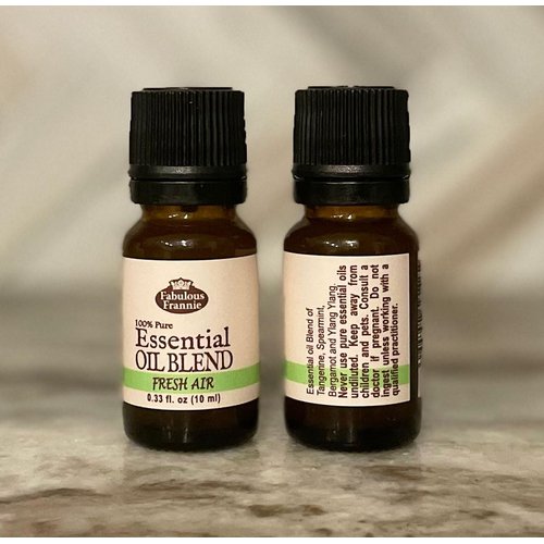 Fabulous Frannie Fresh Air Essential Oil Blend Pure, Undiluted Essential Oil Blend of Tangerine, Bergamot, Ylang Ylang and Spearmint 10ml (Pack of 1)