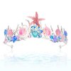 CIEHER Mermaid Crown for Women Girls Mermaid Headband Starfish Tiara Seashell Crown Mermaid Party Decorations Mermaid Birthday Decorations, Mermaid Accessories Costumes for Women