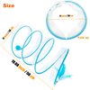 S Type Cat Tunnel Toy Folded Cat Tunnel Spring Toys, Cat Spring Toy Cat Spiral Tunnel Toy for Indoor Cats Play Exercise (Blue)