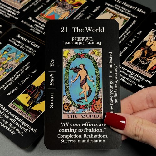 CRAFTERIAN Learning Tarot, Tarot Cards for Beginners with Meanings on Them, Keywords