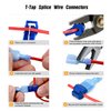 Nilight - 50004R 120 Pcs/60 Pairs Quick Splice Wire Terminals T-Tap Self-stripping with Nylon Fully Insulated Male Quick Disconnects Kit, 2 Years Warranty