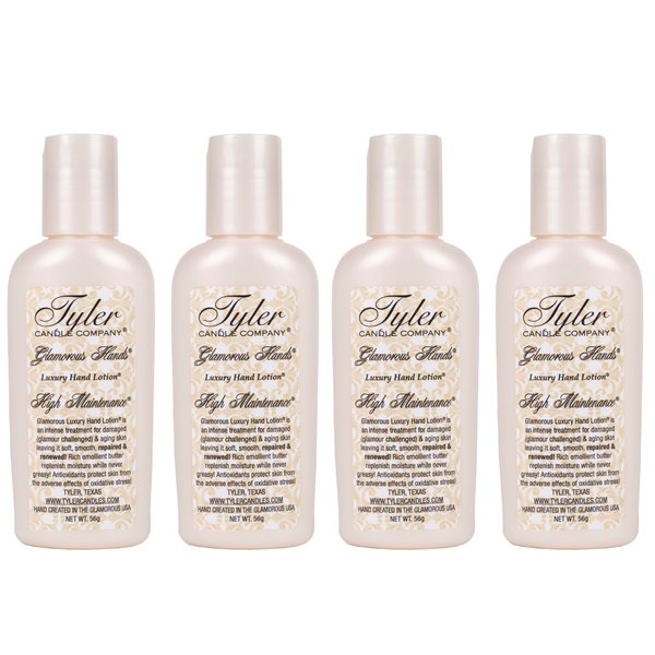 Tyler Candle 93054 High Maintenance 2 ounce Hand Cream Lotion, Pack of 4