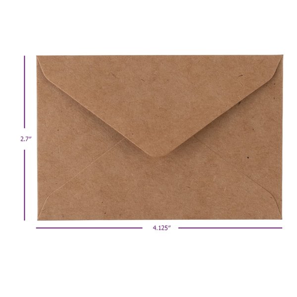 Kraft Mini Envelopes Brown Kraft Envelopes for Gift Cards and Business Cards (4"x2.75" 100 Pack)…