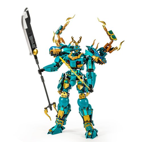 DAHONPA Green Dragon Transforming Mech Building Blocks Set, Warrior Model Kit 700+ pcs Collectible Mythical Gifts for Adults and Kid