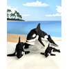 Generic 3D Printed Orca, 3 pcs Articulated Orca Whale, Fun Home Decor, Executive Desk Decor, Fidget Toy for ADHD/Autism, Medium, Black