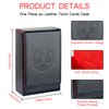 Buweeo Tarot Card Case/Holder, Single Deck PU Leather Card Holder for Most Standard Size Tarot Cards or Playing Cards, Black and Red